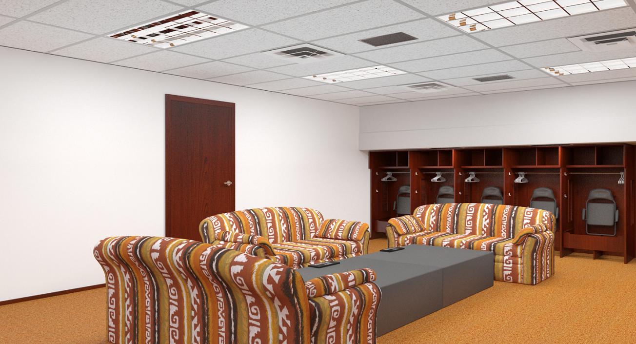 3D model Baseball Locker Room