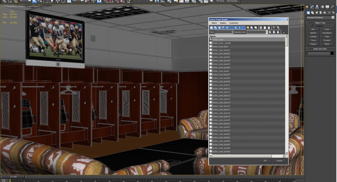 3D model Baseball Locker Room