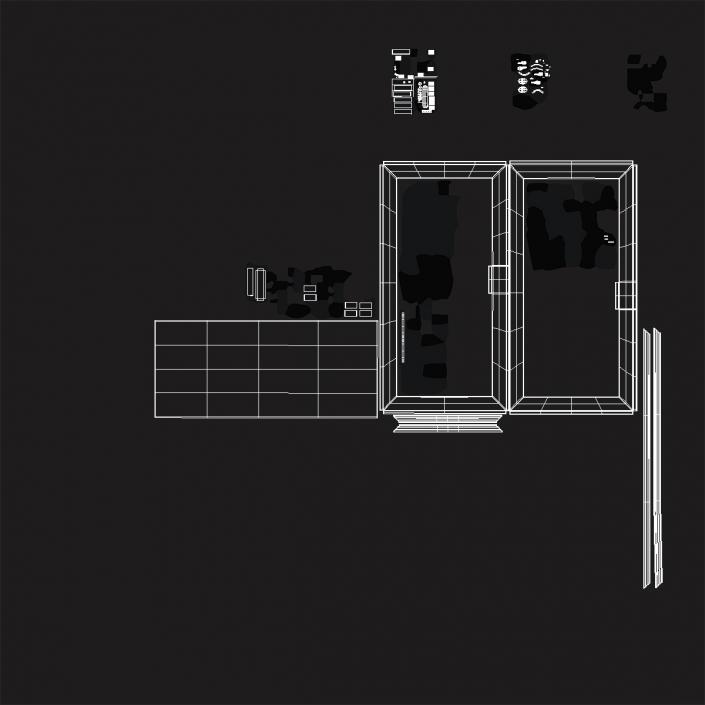 3D model Perforated Metal Door with Key