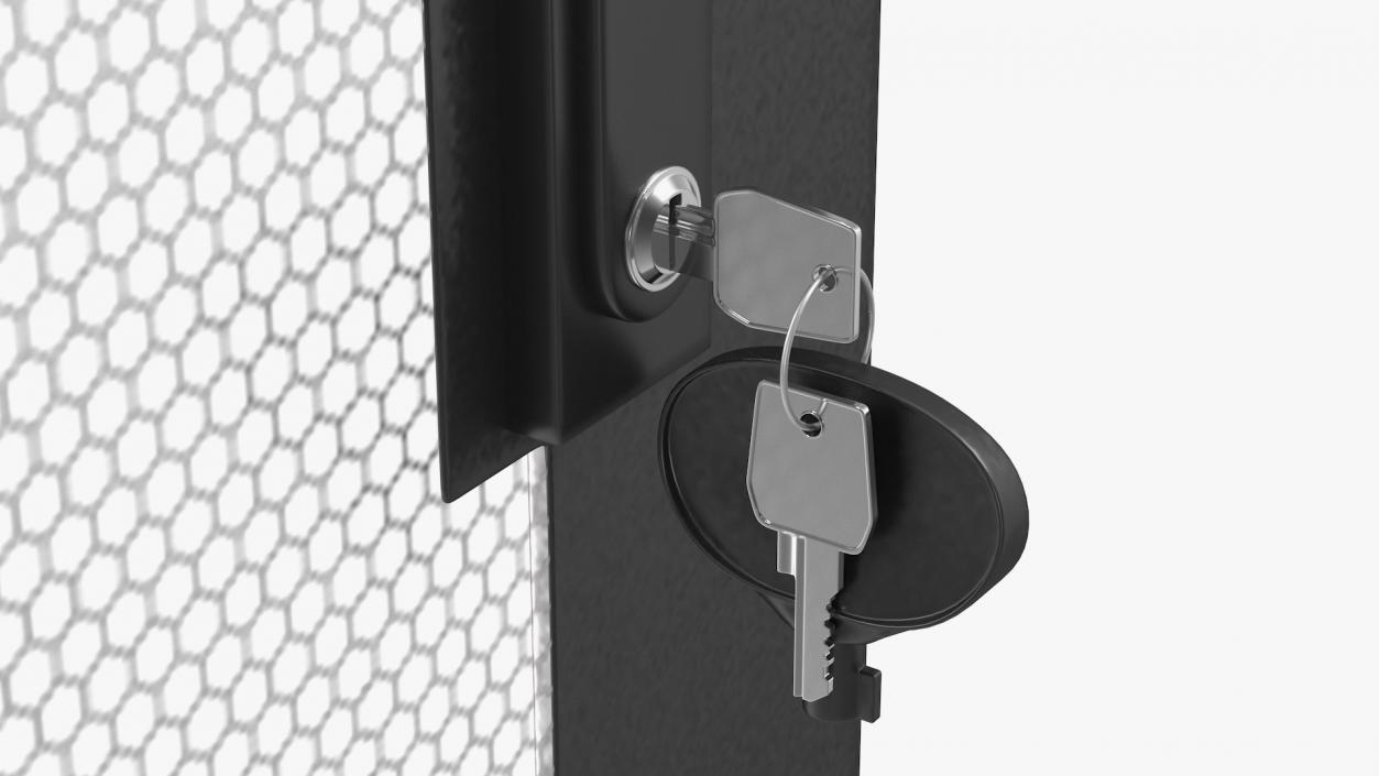 3D model Perforated Metal Door with Key