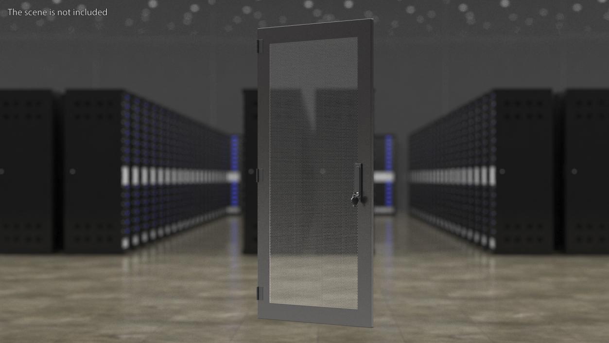 3D model Perforated Metal Door with Key