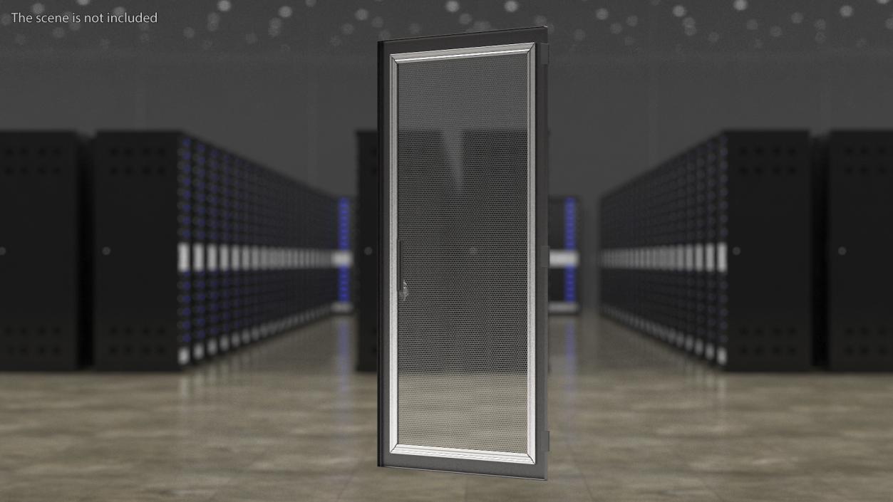 3D model Perforated Metal Door with Key