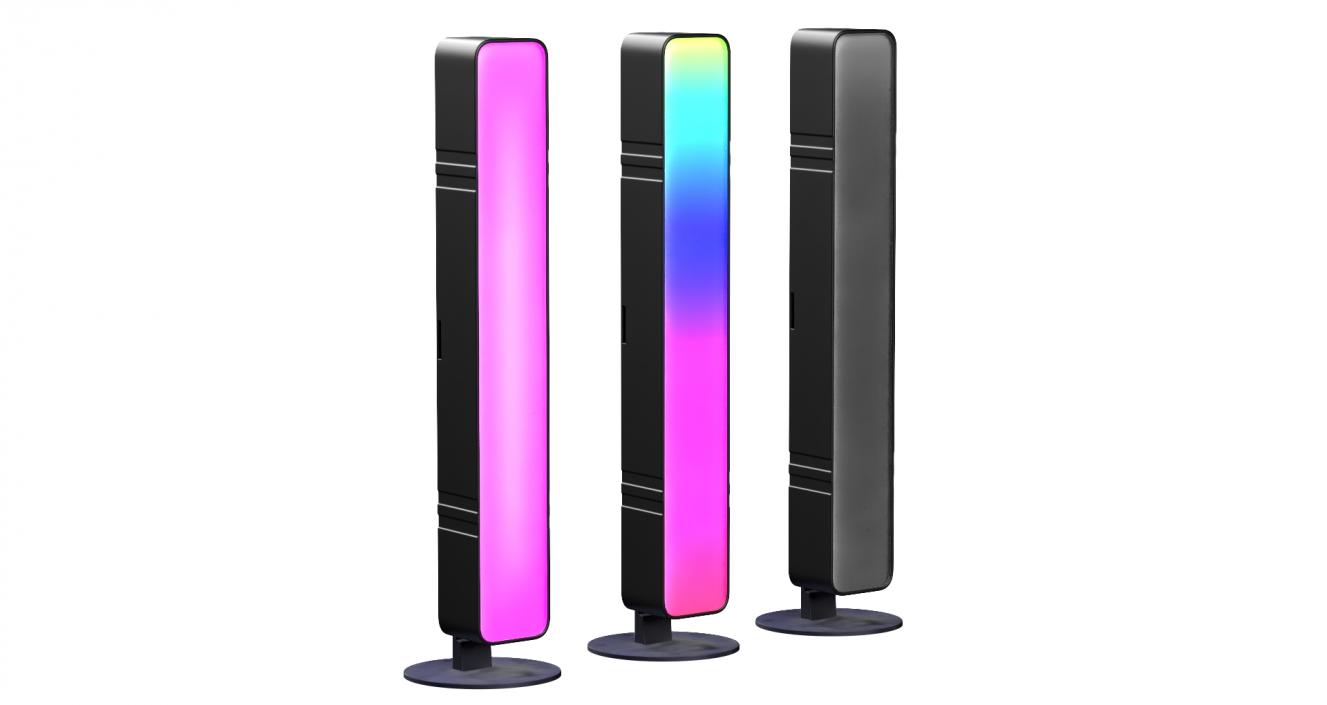 3D Vertical Dynamic Ambient Light Bar Set model