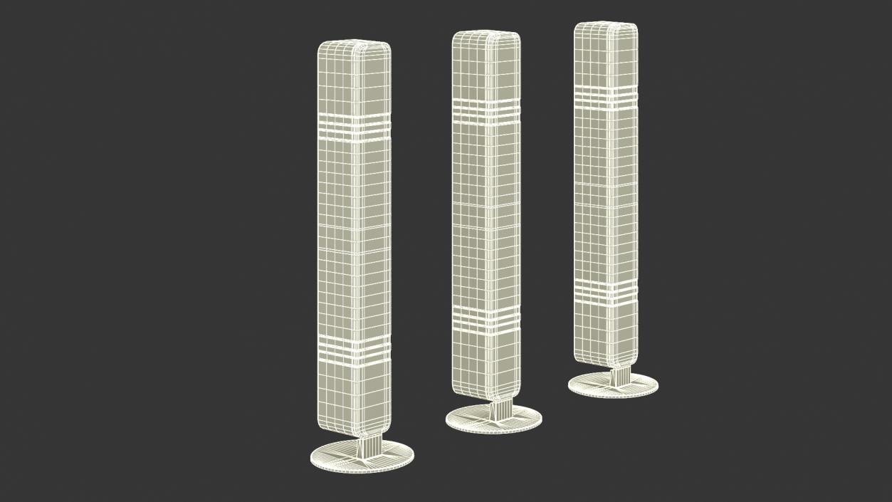 3D Vertical Dynamic Ambient Light Bar Set model