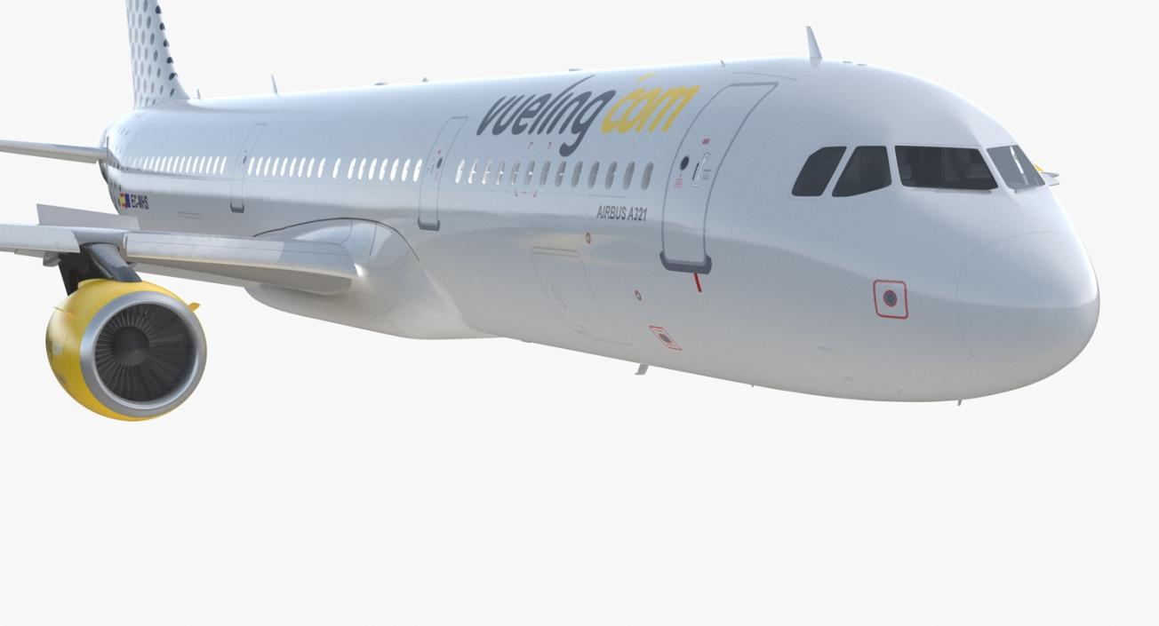 3D model Airbus A321 Vueling Airlines Rigged