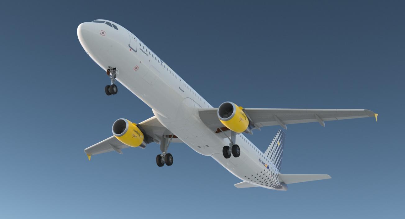 3D model Airbus A321 Vueling Airlines Rigged