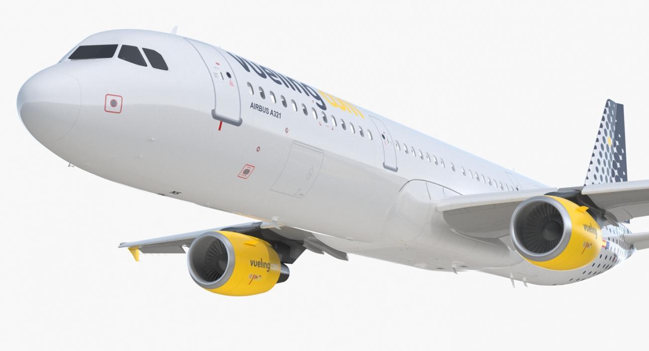 3D model Airbus A321 Vueling Airlines Rigged