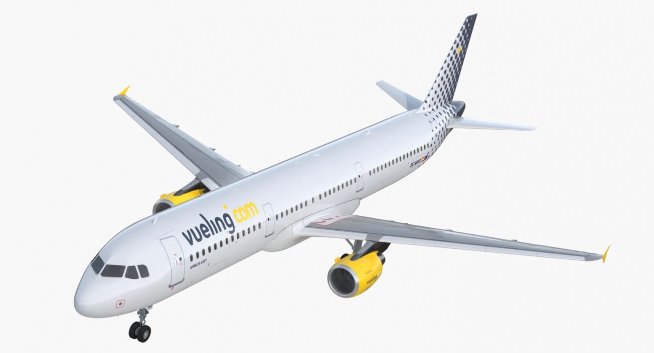 3D model Airbus A321 Vueling Airlines Rigged