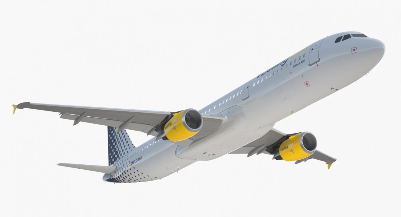 3D model Airbus A321 Vueling Airlines Rigged