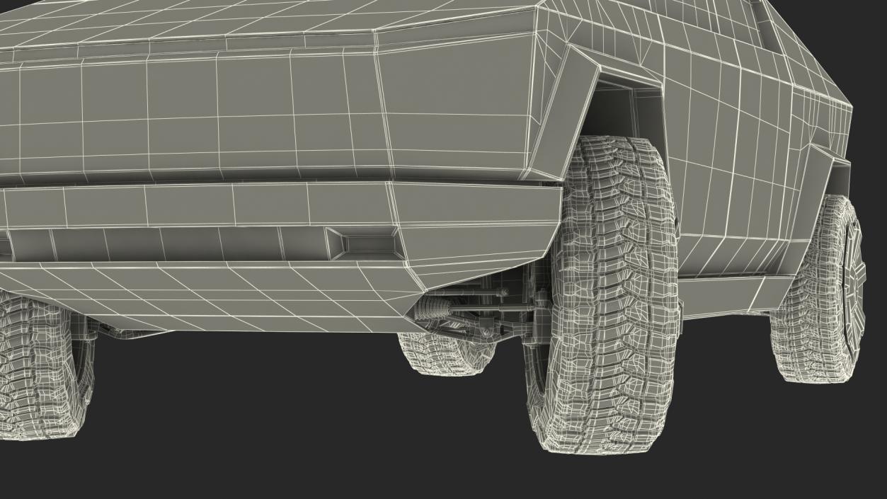 3D Tesla Cybertruck Rigged model