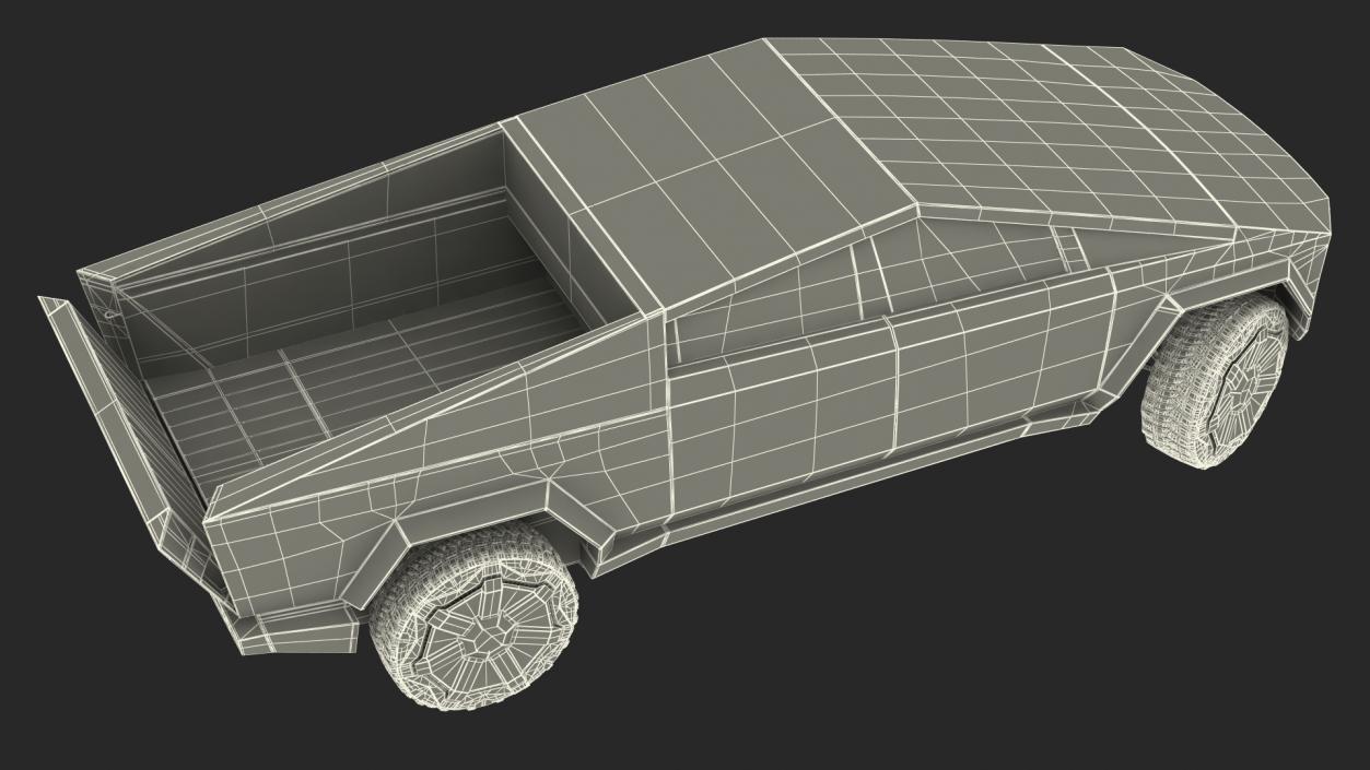 3D Tesla Cybertruck Rigged model