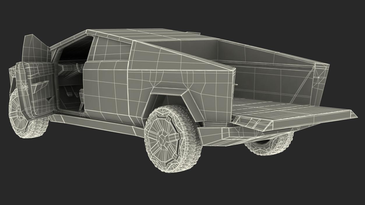 3D Tesla Cybertruck Rigged model