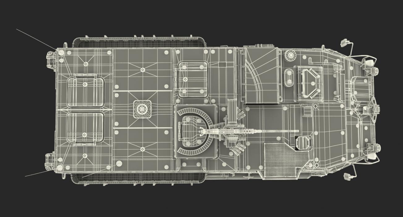 Interim Armored Vehicle Stryker M1126 Rigged 3D model