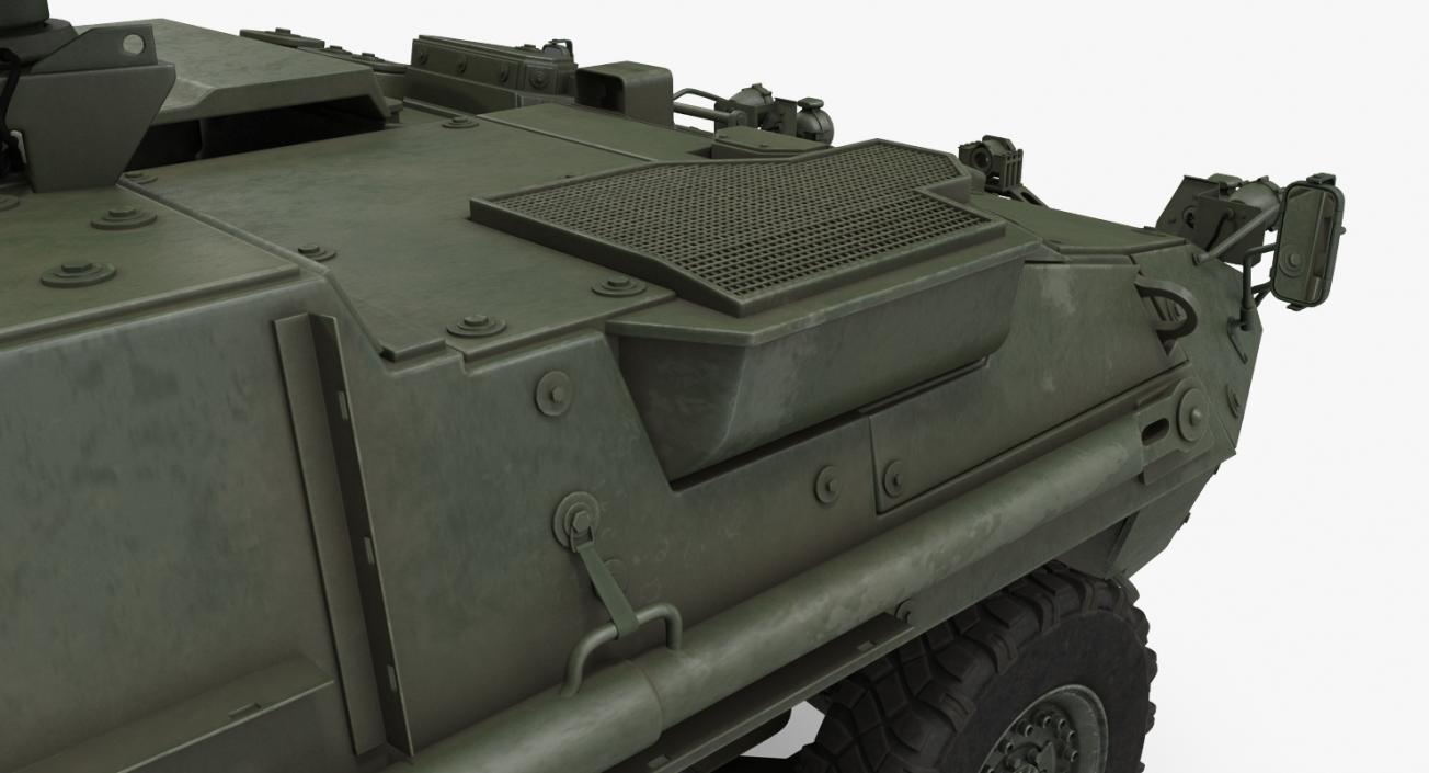 Interim Armored Vehicle Stryker M1126 Rigged 3D model