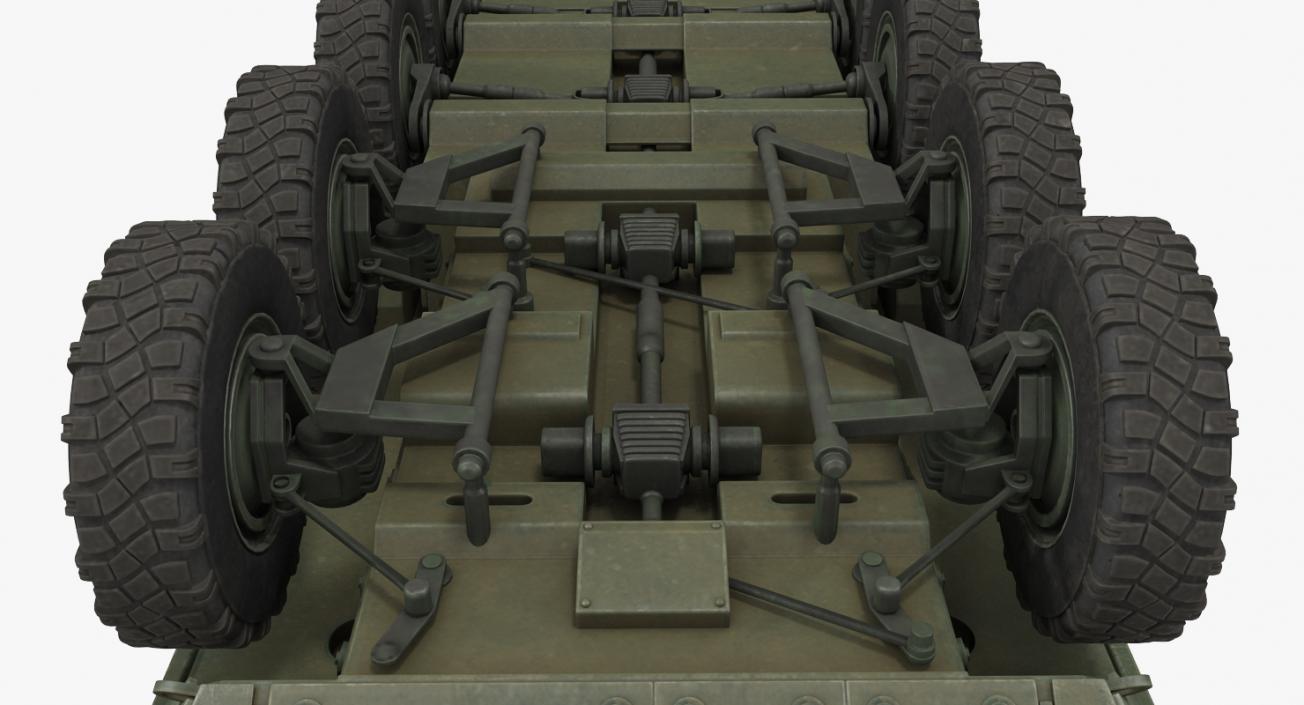 Interim Armored Vehicle Stryker M1126 Rigged 3D model