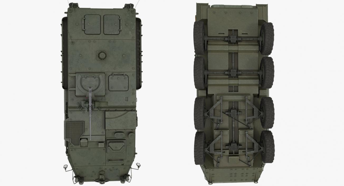 Interim Armored Vehicle Stryker M1126 Rigged 3D model