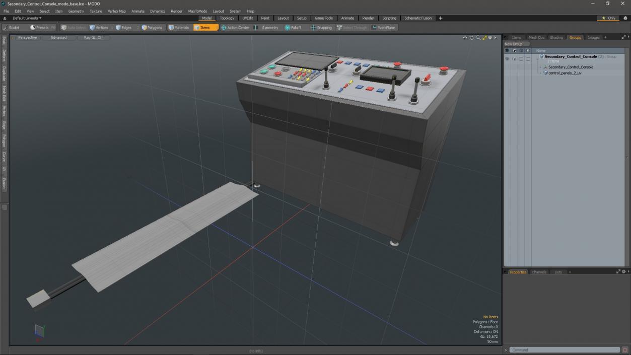 3D model Secondary Control Console