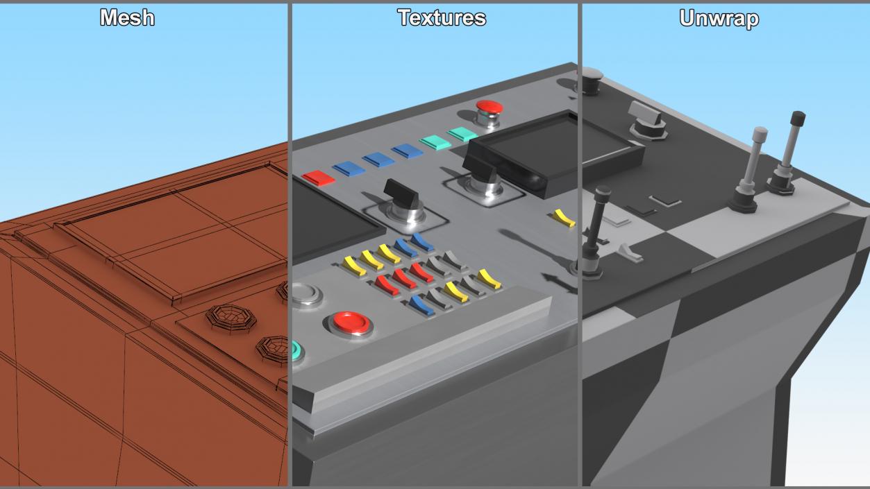 3D model Secondary Control Console