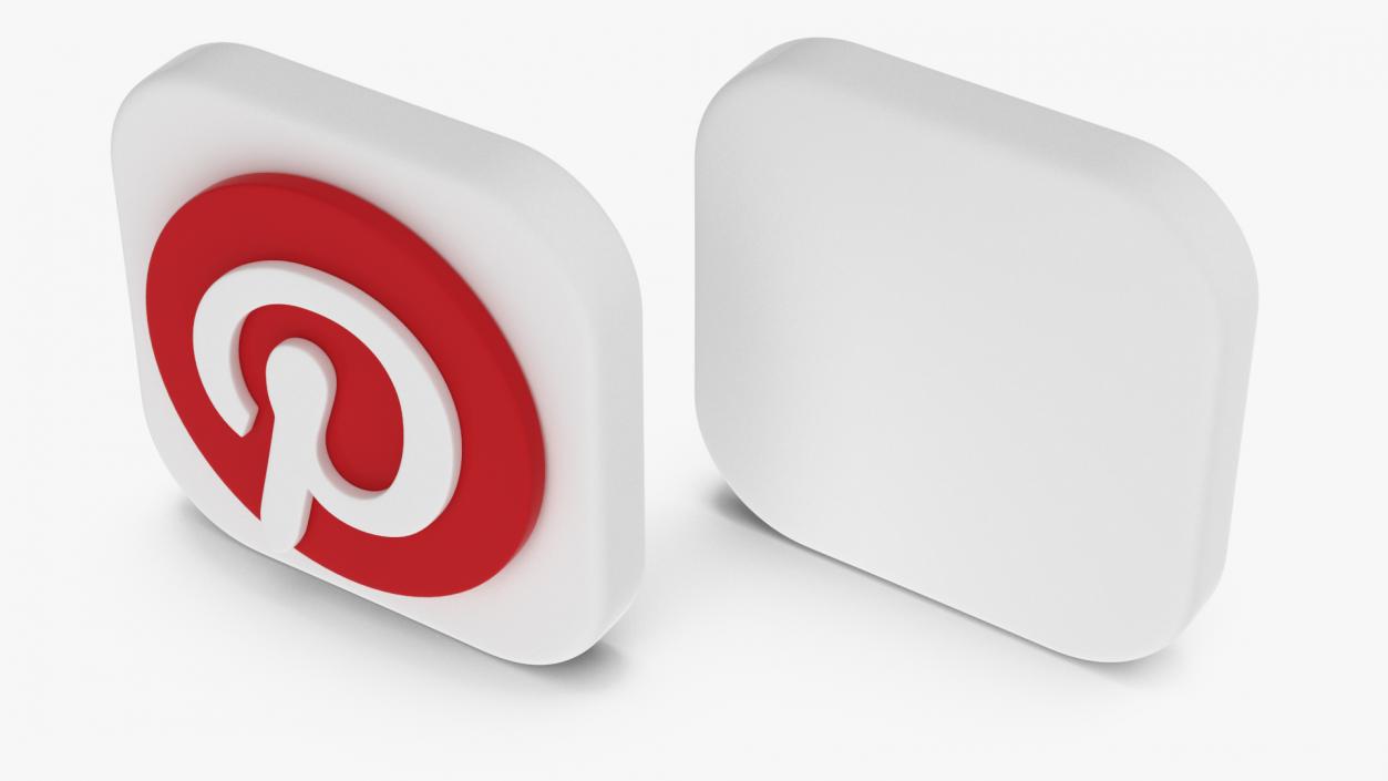 Pinterest Social Media Icon 2 3D model