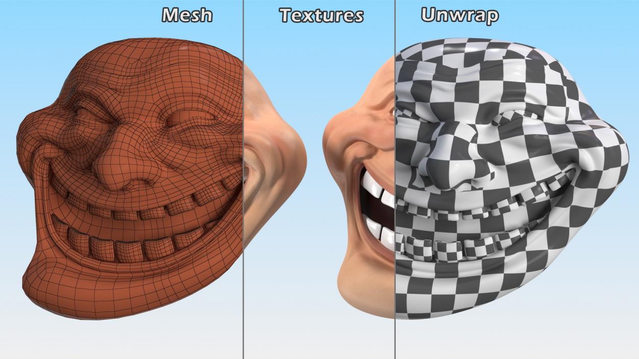 3D model Trollface Human