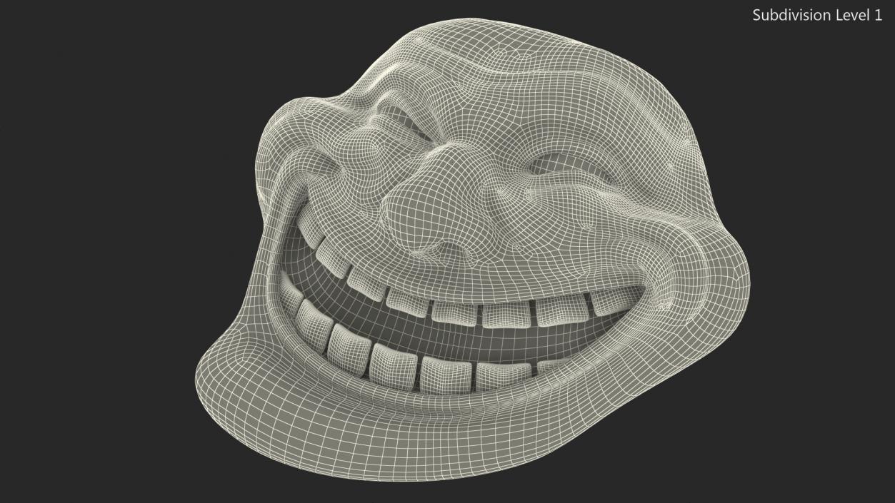 3D model Trollface Human