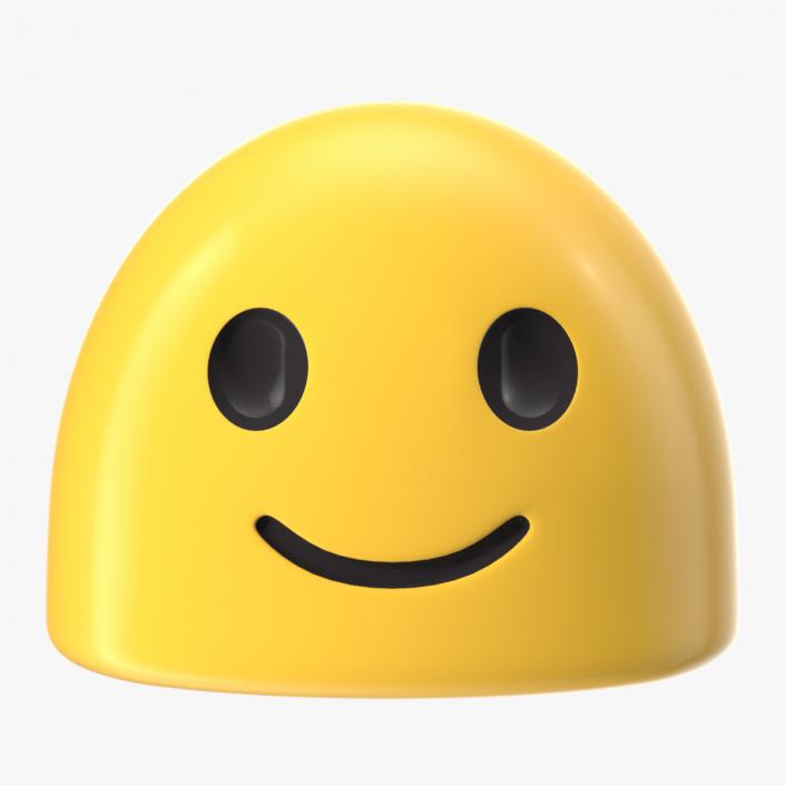 3D model Slightly Smiling Face Android Emoji