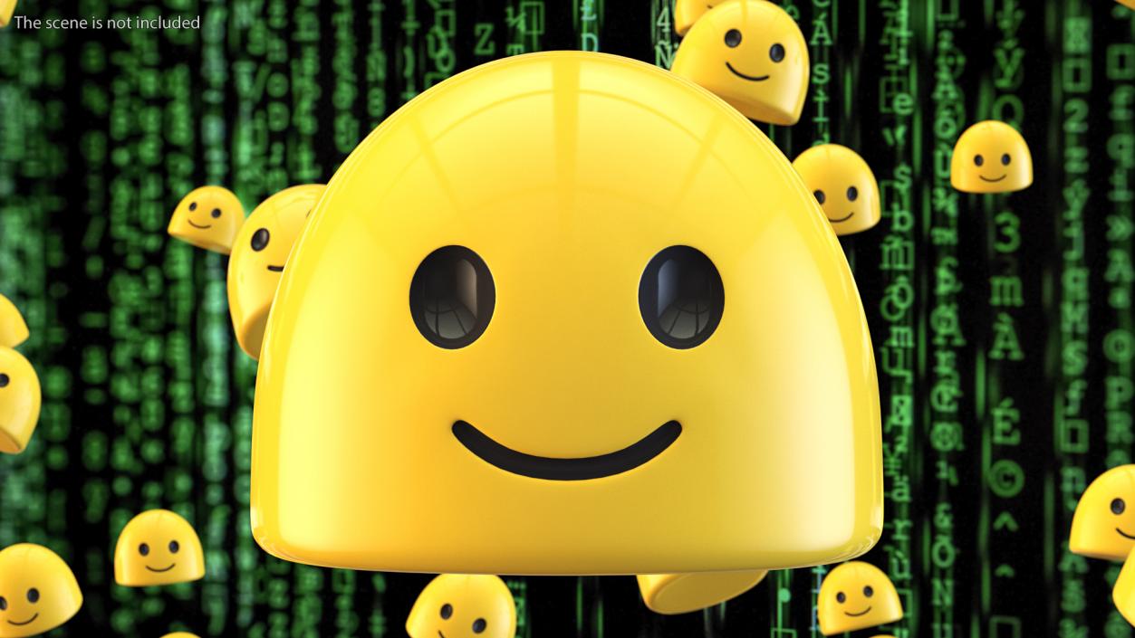 3D model Slightly Smiling Face Android Emoji