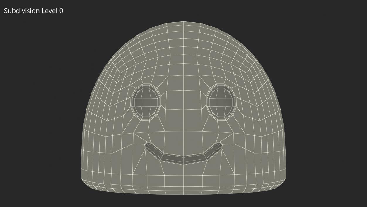 3D model Slightly Smiling Face Android Emoji