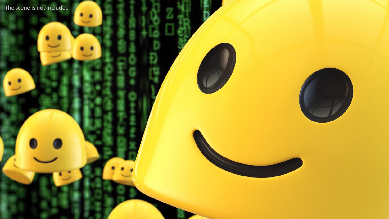 3D model Slightly Smiling Face Android Emoji