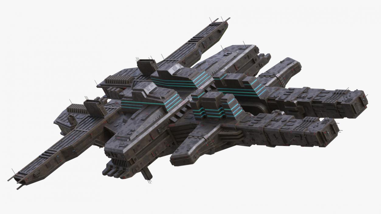 3D Futuristic Sci-Fi Spaceship Brown model