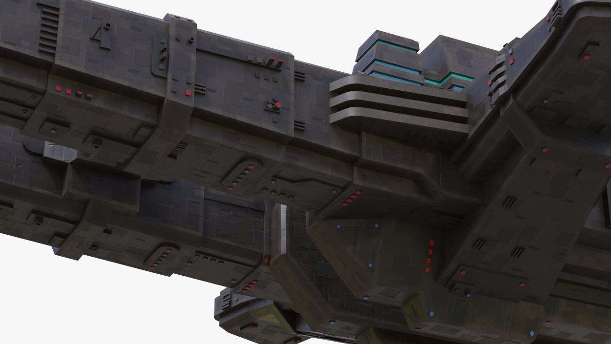 3D Futuristic Sci-Fi Spaceship Brown model