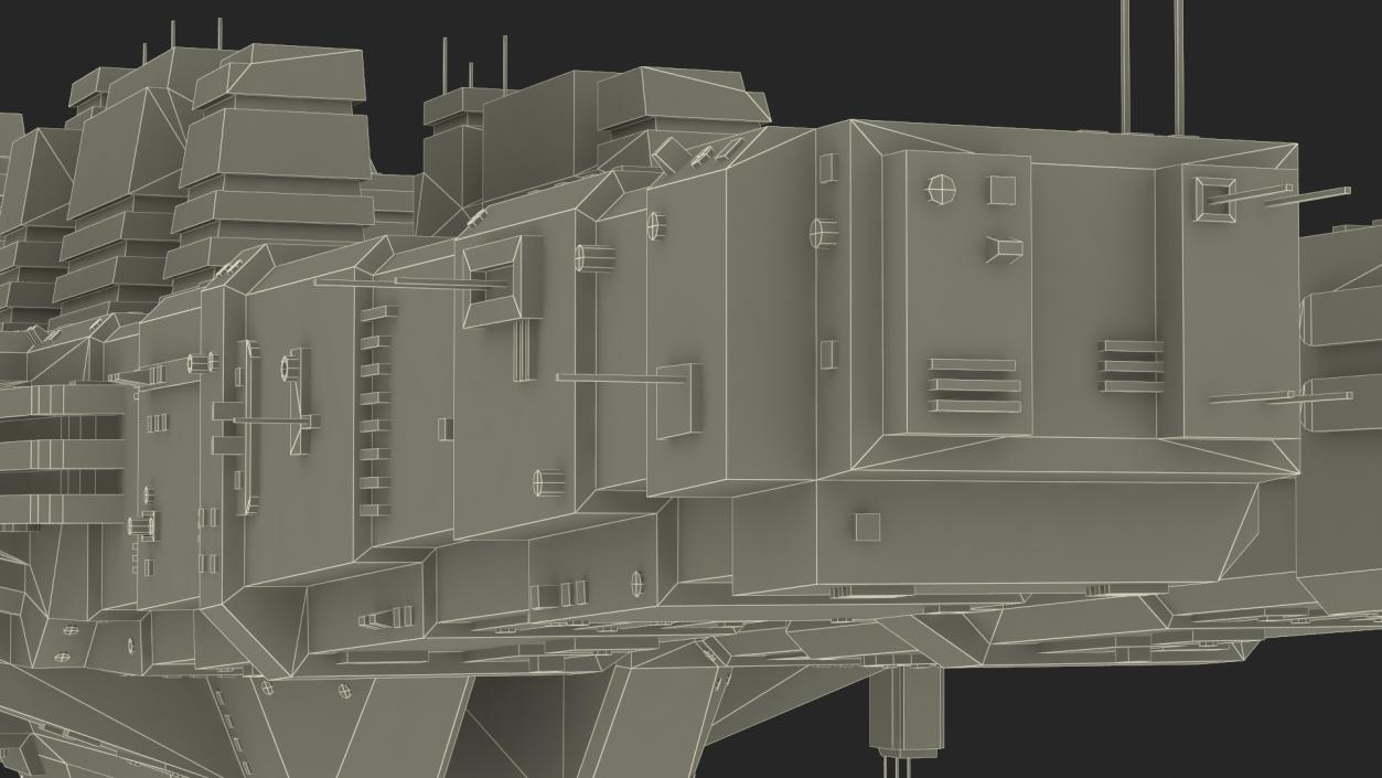 3D Futuristic Sci-Fi Spaceship Brown model