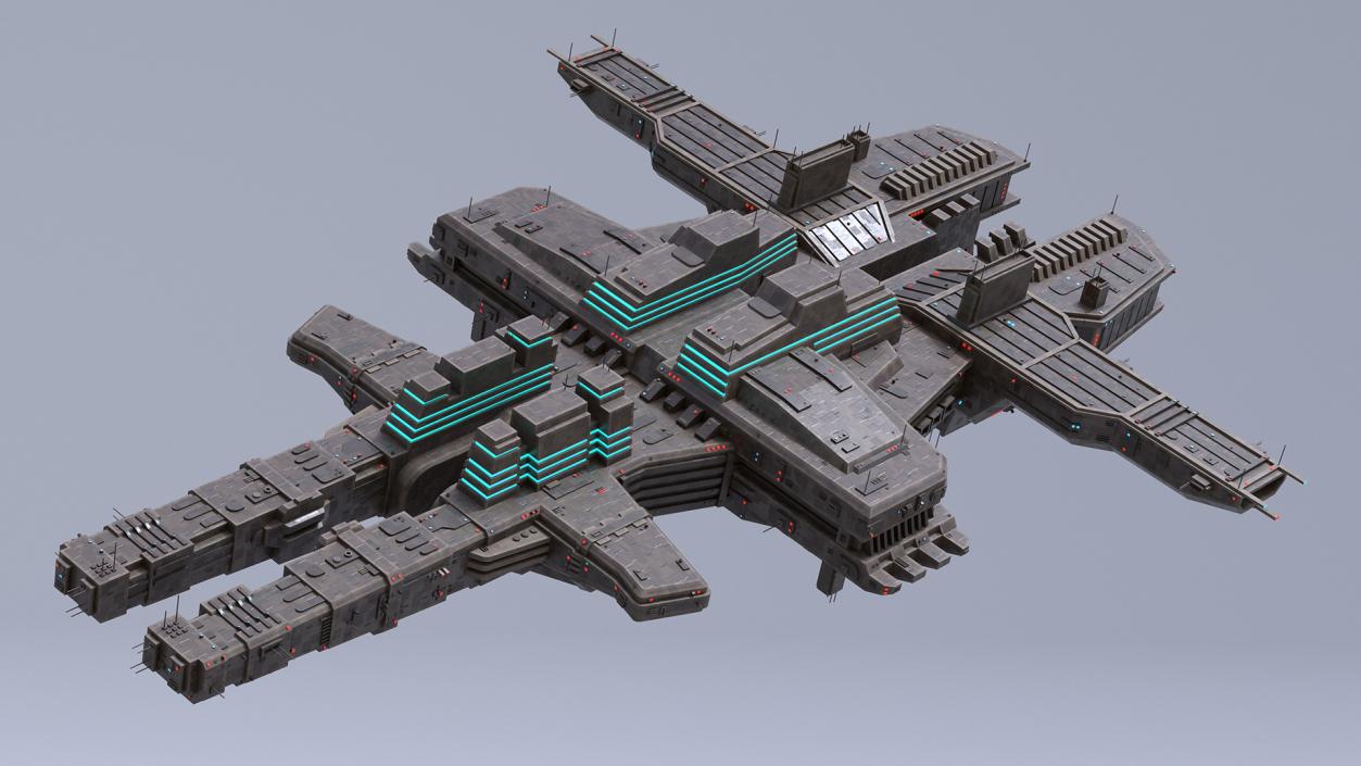 3D Futuristic Sci-Fi Spaceship Brown model