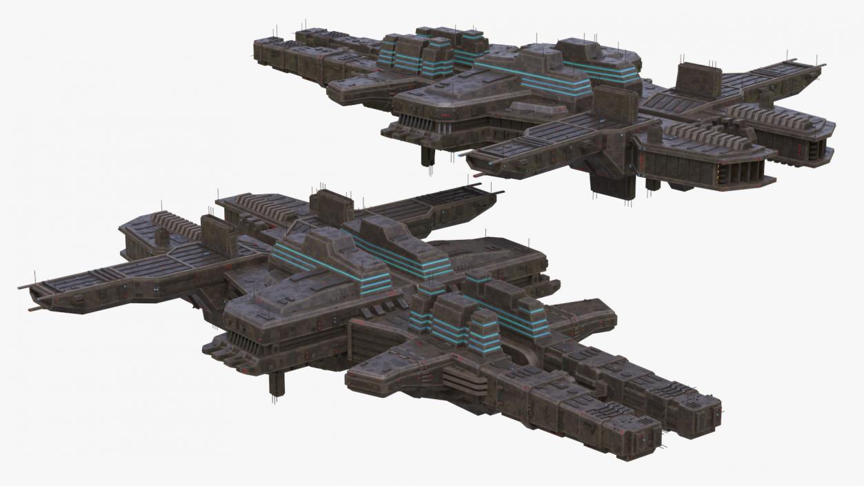 3D Futuristic Sci-Fi Spaceship Brown model