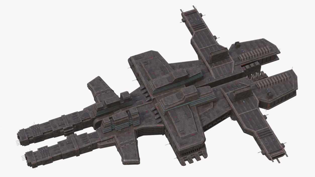 3D Futuristic Sci-Fi Spaceship Brown model