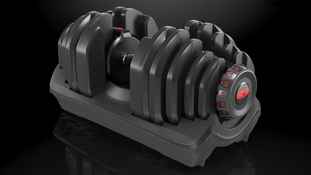 3D model Bowflex Selecttech 1090 Adjustable Dumbbell with Holder