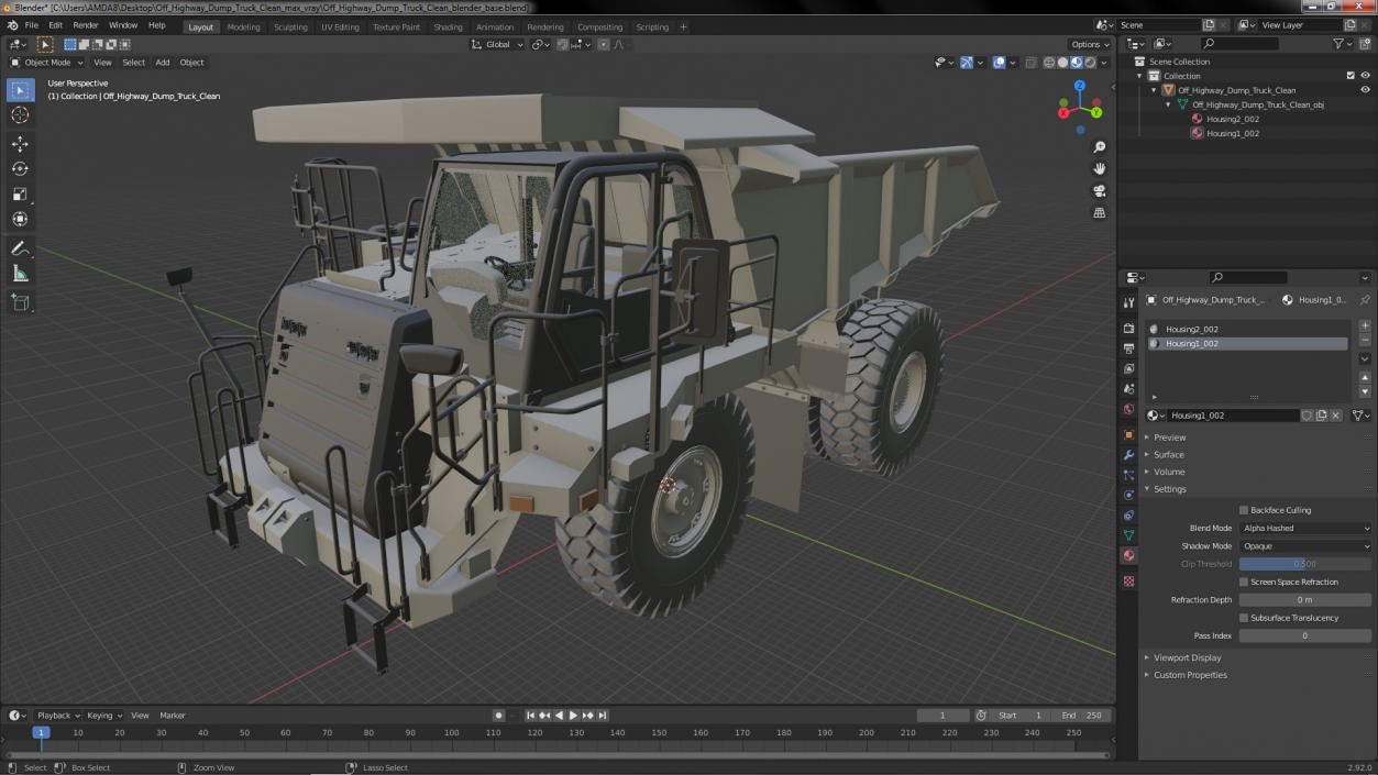 3D Off Highway Dump Truck Clean model