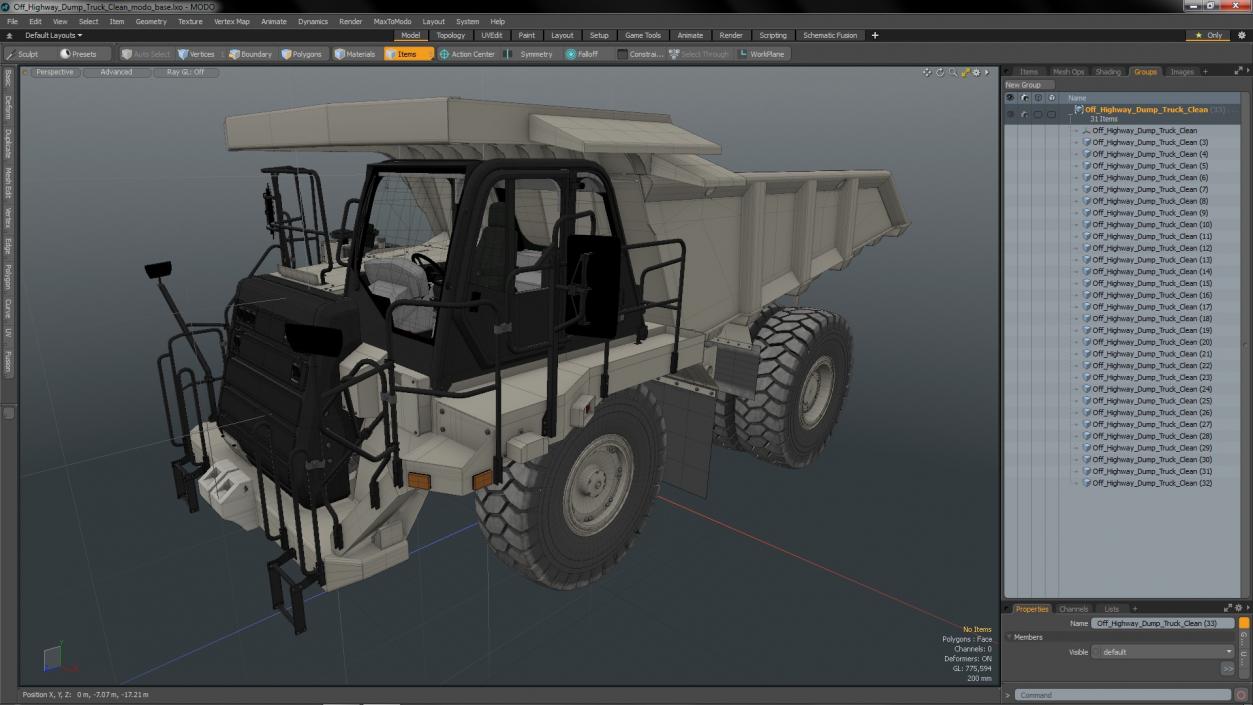 3D Off Highway Dump Truck Clean model