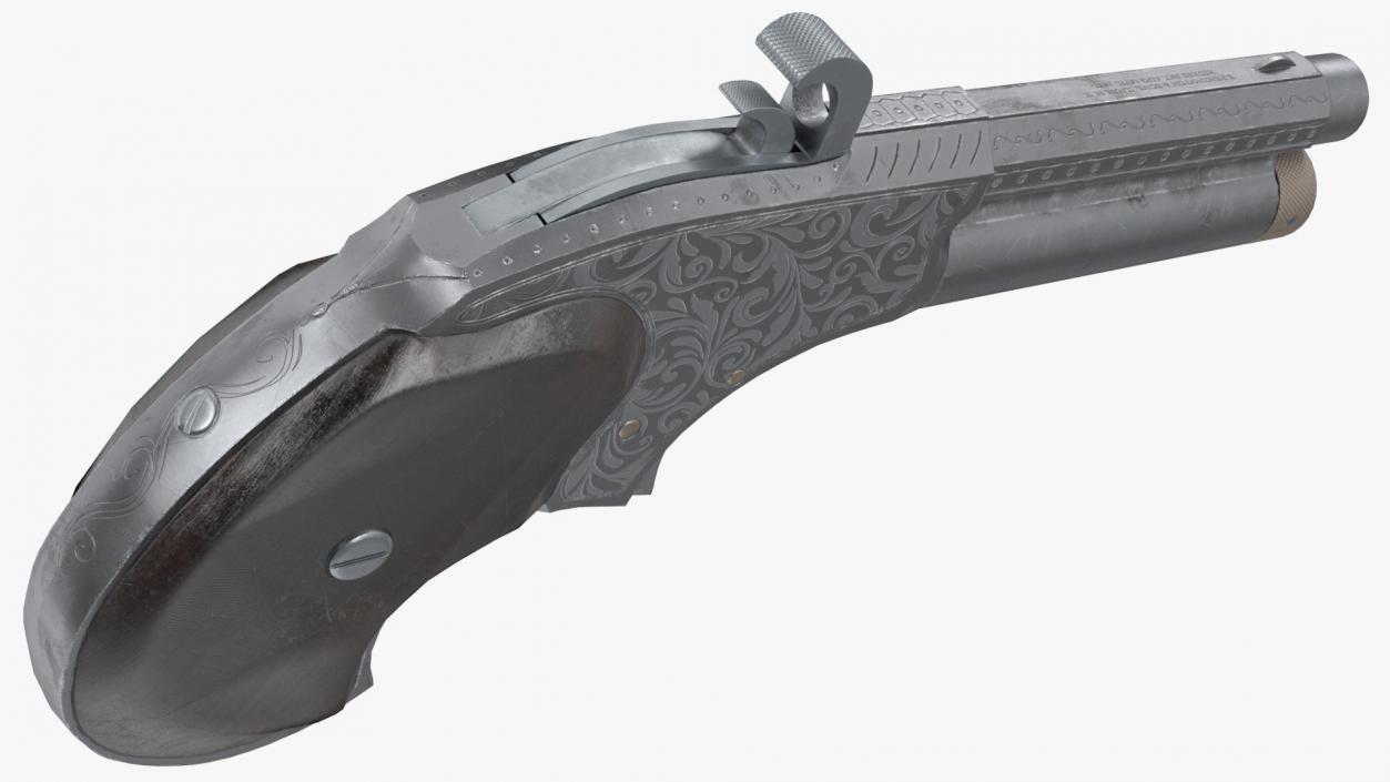 3D model Remington Rider Magazine Engraved Pistol