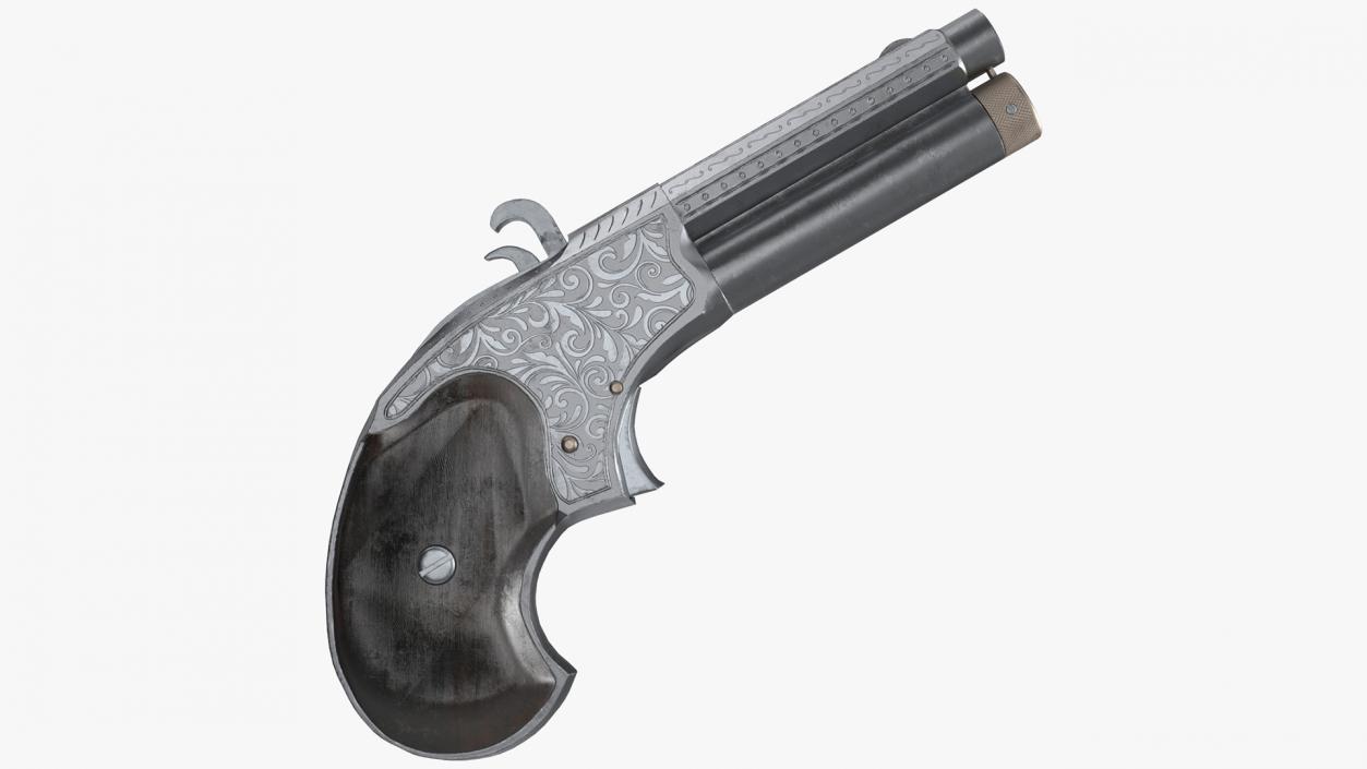 3D model Remington Rider Magazine Engraved Pistol