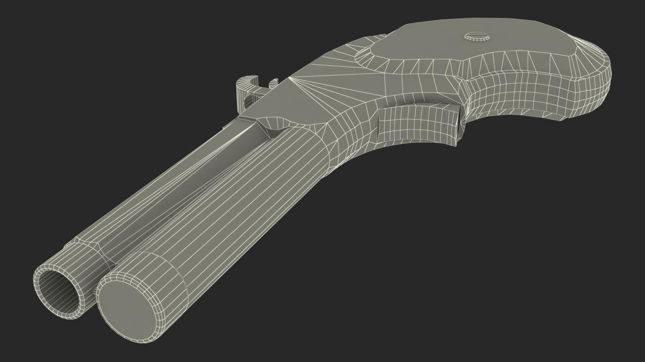 3D model Remington Rider Magazine Engraved Pistol