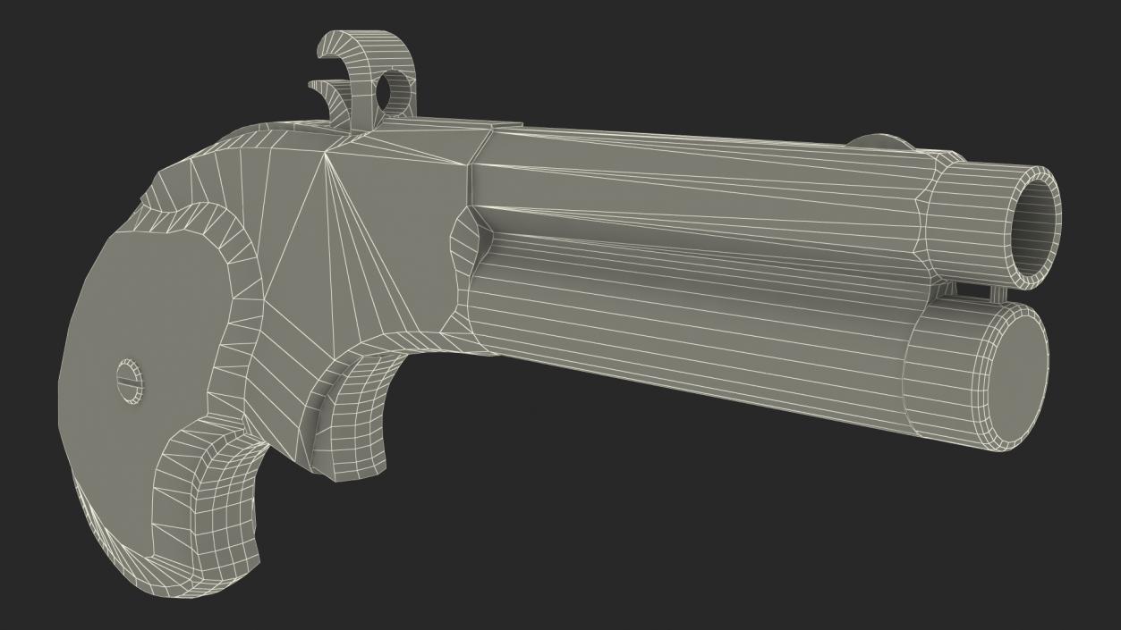 3D model Remington Rider Magazine Engraved Pistol