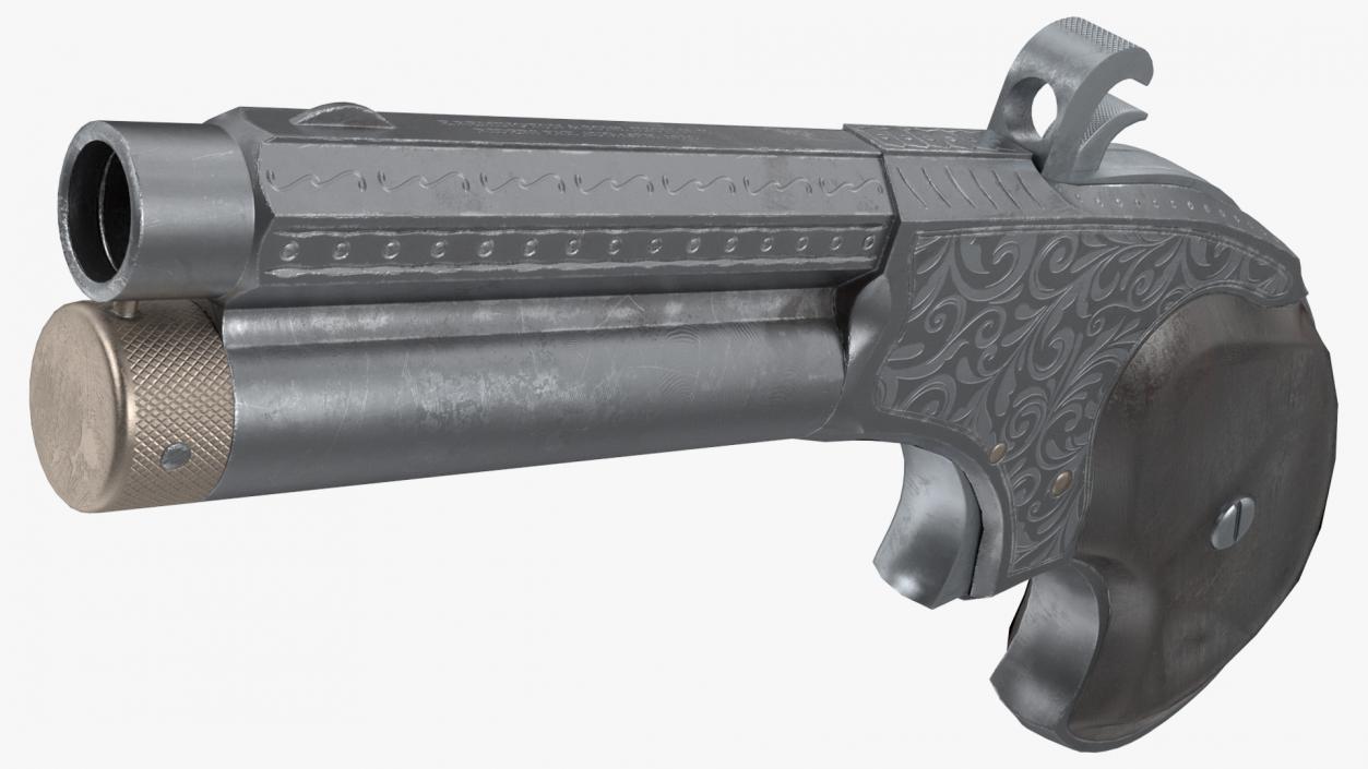 3D model Remington Rider Magazine Engraved Pistol