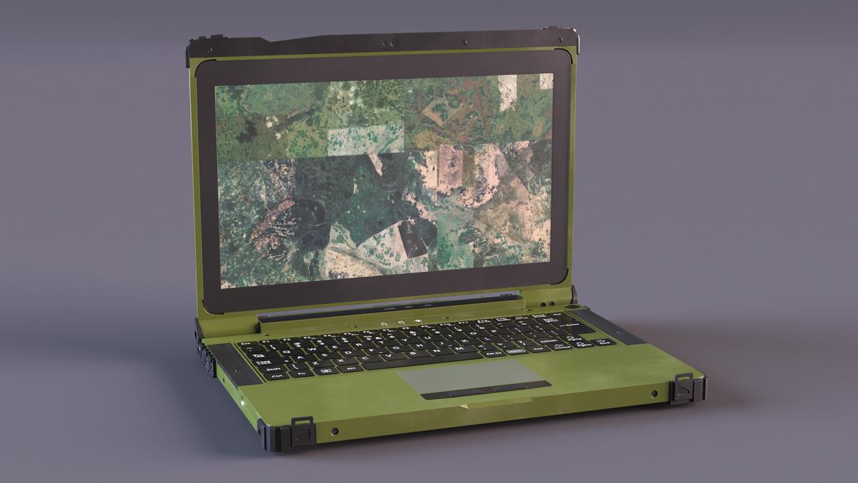 3D Laptop Mildef RS13 Rugged Green