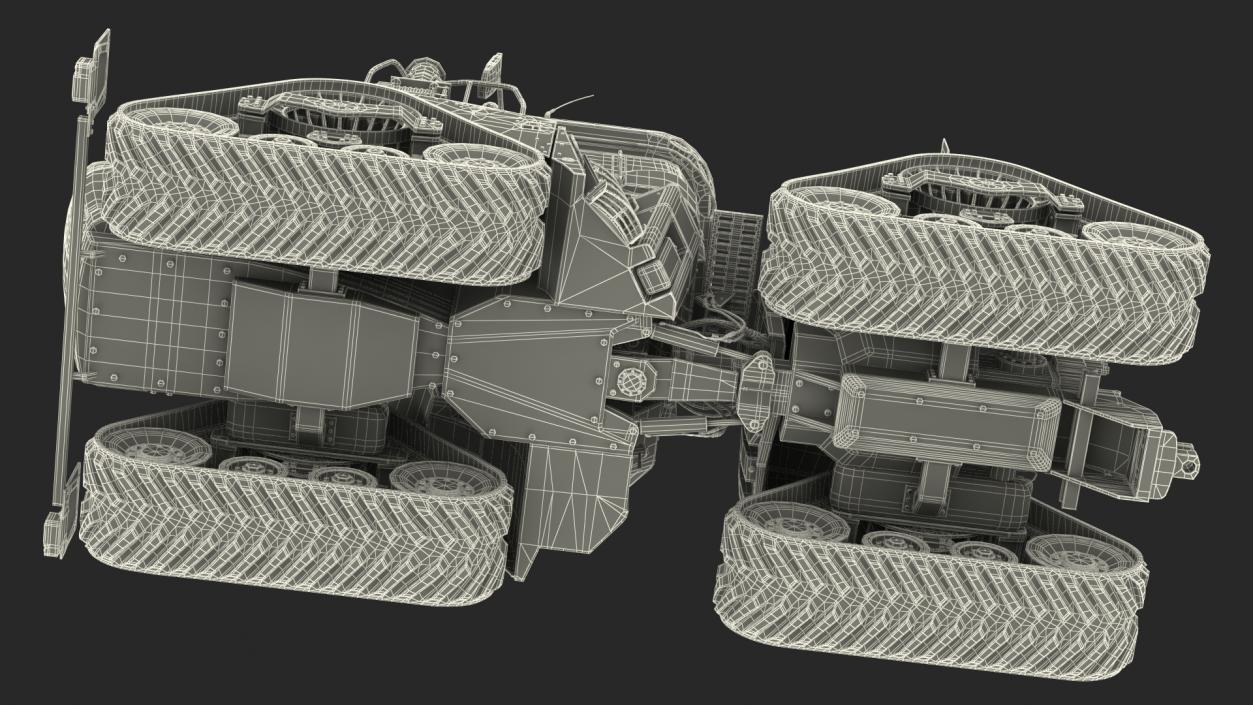 Four Track Tractor Dirty 3D model