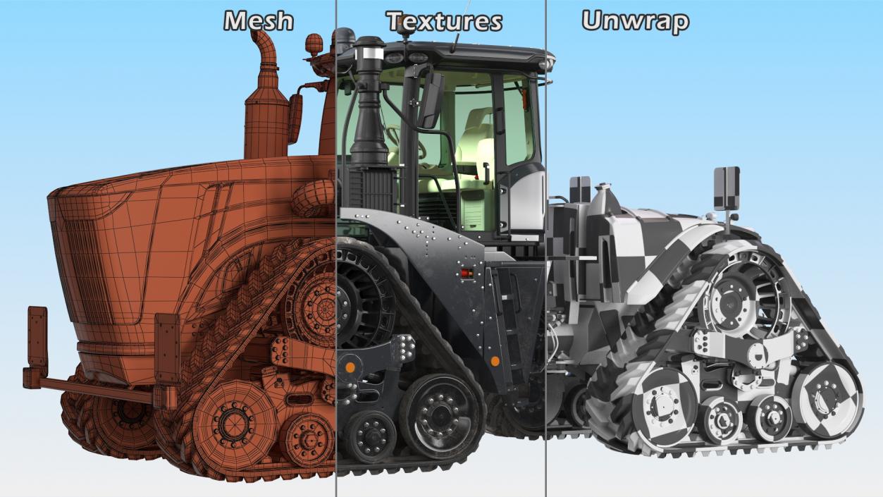 Four Track Tractor Dirty 3D model