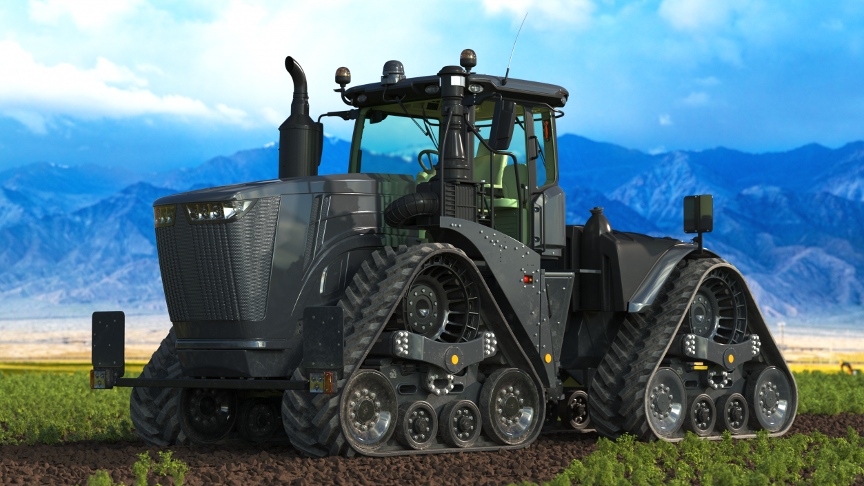 Four Track Tractor Dirty 3D model