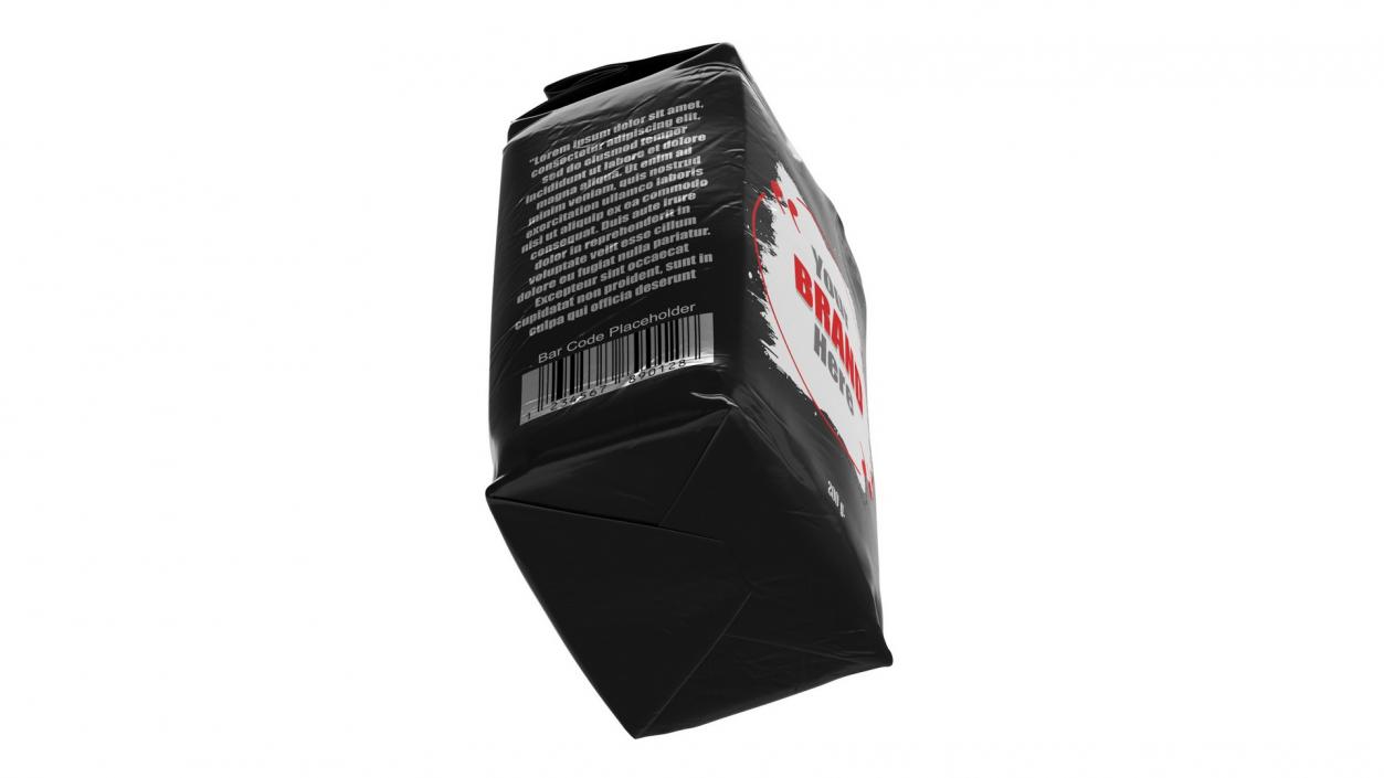 Foil Package 2lb Mockup Black 3D model