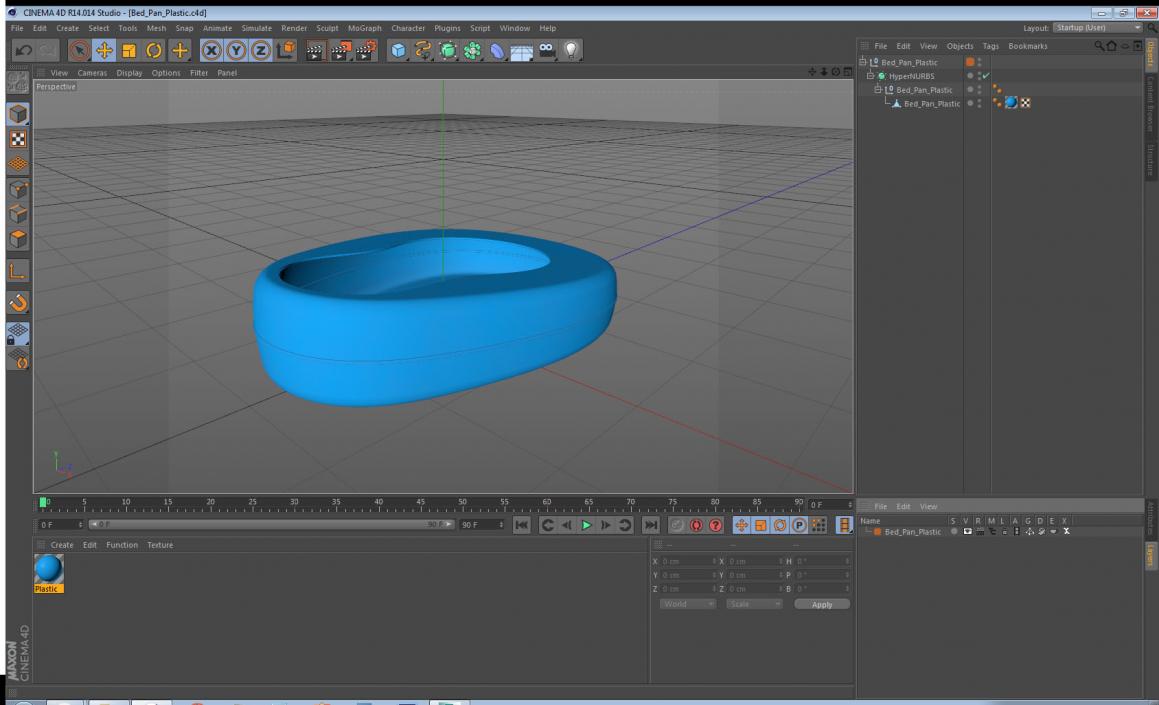 3D model Bed Pan Plastic