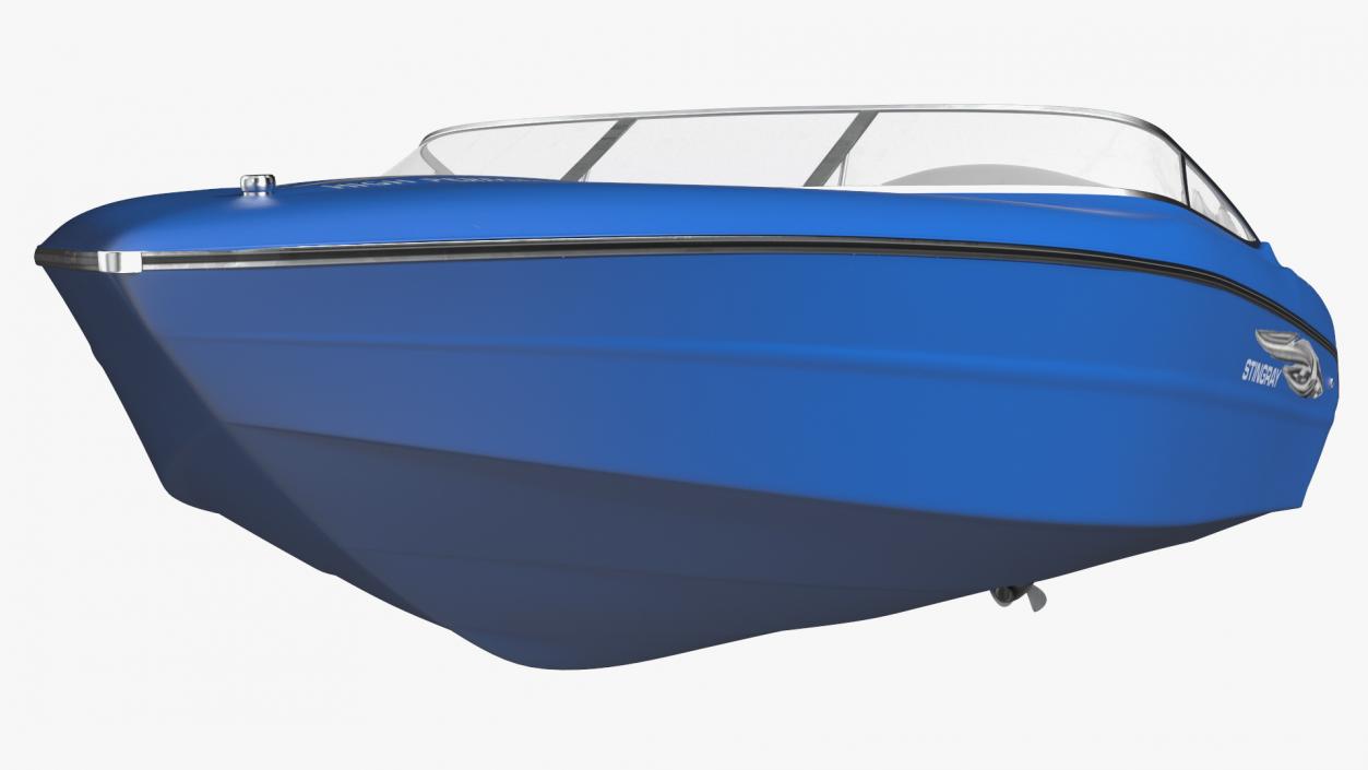 3D Blue Stingray Boat model